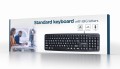 GEMBIRD KLAWIATURA STANDARDOWA USB Z LITERAMI DLA SENIORA (DUŻE LITERY) CZARNA - 953683