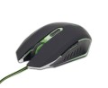 Mysz gamingowa Gembird MUSG-001-G (zielone podświetlenie) - 1820430