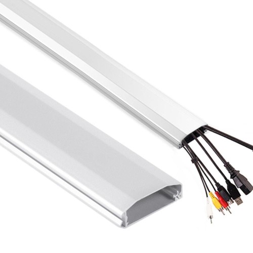 Zestaw 20szt x Listwa maskująca do kabli Maclean MC-693 W 60x20x750mm Aluminium łatwe otwieranie i zamykanie - 682795