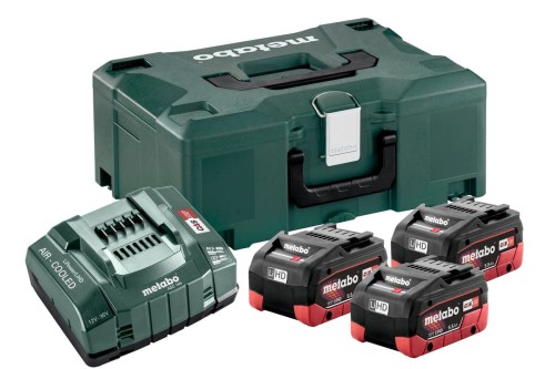 METABO ZESTAW AKUMULATORÓW 3 x 5.5Ah LIHD + ŁADOWARKA ASC 30-36 V + WALIZKA METALOC - 1907991