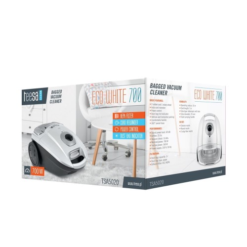 Odkurzacz workowy Teesa ECO WHITE 700 - 1908712