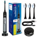 Szczoteczka soniczna do zębów Promedix PR-750B kolor czarny, etui podróżne, 5 trybów, timer, 3 poziomy mocy, 3 końcówki - 1909175