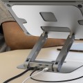 Podstawka ergonomiczna do notebooka ze stacją dokującą j5create Multi-Angle 4K Docking Stand USB-C 1x4K HDMI/2xUSB 3.1/1xUSB-C/; kolor srebrny JTS327-N - 1910330
