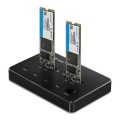 Stacja dokująca Qoltec dysków 2x SSD M.2 SATA | NGFF | USB typ C - 1485136