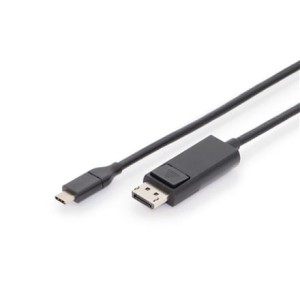 Kabel adapter DIGITUS USB 3.1 Gen 2 SuperSpeed+ Typ USB C/DP 4K 60Hz 32.4 Gbps M/M czarny 2m
