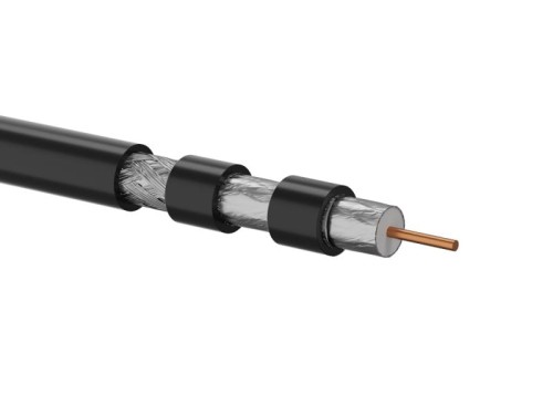 Przewód koncentryczny zewnętrzny żelowany trishield RG6 75 Om, 1.02/4.55/6.86 PE Fca 500m RGTec - 1912245