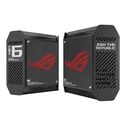 GT6 (2PK) black ROG Rapture Wifi 6 802.11ax Tri-band Gigabit Gaming Mesh System - 1912540