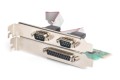 Kontroler COM+LPT DIGITUS PCIe, 2x RS-232/COM, 1x Parallel/LPT, Low Profile, Chipset AX99100 - 1914456