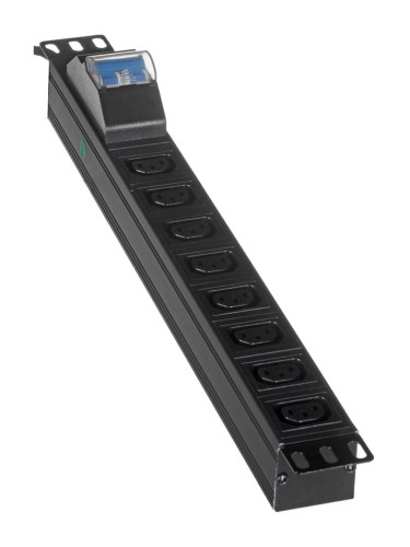 Listwa zasilająca Qoltec do RACK 19" 1U 10A PDU CB 8xIEC C13 2m - 1916516