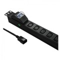 Listwa zasilająca Qoltec do RACK 19" 1U 10A PDU CB 8xIEC C13 2m - 1916511