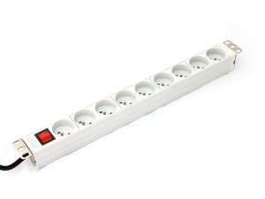 Listwa zasilająca DIGITUS 19'' 9 gniazd 2P+Z, kabel dł. 2m +wtyk C14, wyłącznik