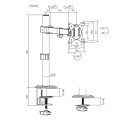 Uchwyt biurkowy do monitora LCD Maclean MC-572N pojedyncze ramię, VESA 75x75 oraz 100x100, 17-32", 9kg - 1917575