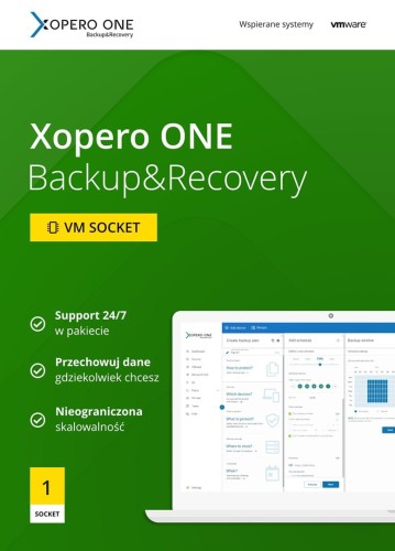 Xopero ONE Lifetime 1x Virtual Agent Per Socket + Maintanance & Support Standard - Renewal 3 years - 1593239