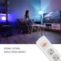Listwa zasilająca Qoltec 5 gniazd | 1.8m | Biała - 1385712