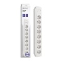 Listwa zasilająca Qoltec 8 gniazd | 1.8m | Biała - 975391
