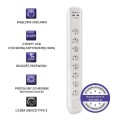 Listwa antyprzepięciowa Qoltec 8 gniazd | 2xUSB | 1.8m | Biała - 1385908
