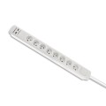 Listwa antyprzepięciowa Qoltec 8 gniazd | 2xUSB | 1.8m | Biała - 1385914