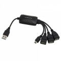 Hub USB Esperanza EA114 3xUSB 2.0 czarny - 1414835