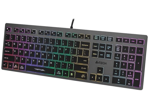 Klawiatura przewodowa A4Tech FSTYLER FX60H (Neon Backlit) czarno-grafitowa - 1922863