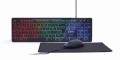 Zestaw 3 w 1 klawiatura multimedialna z podświetleniem RGB z myszką i podkładką Gembird KBS-UML-01 - 1923385