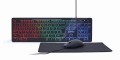 Zestaw 3 w 1 klawiatura multimedialna z podświetleniem RGB z myszką i podkładką Gembird KBS-UML-01 - 1923396