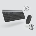 Zestaw bezprzewodowy klawiatura + mysz Logitech MK470 Slim Combo czarny - 1066550
