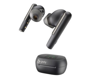 Słuchawki bezprzewodowe z mikrofonem Poly Voyager Free 60+ M USB-A Earbuds czarne