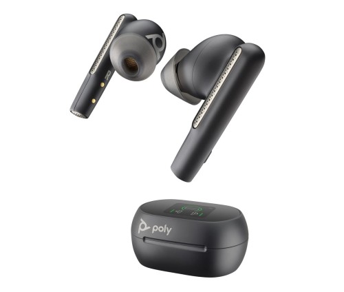 Słuchawki bezprzewodowe z mikrofonem Poly Voyager Free 60+ M USB-A Earbuds czarne - 1924076