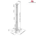 Uchwyt sufitowy Maclean MC-517 S do projektora 80-980mm 10kg srebrny - 1924688
