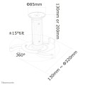 Uchwyt sufitowy do projektora Neomounts BEAMER-C80 max.15kg Silver - 1924707