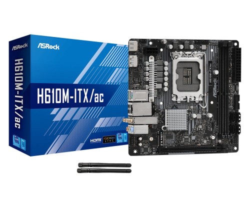 Płyta ASRock H610M-ITX/ac /H610/DDR4/SATA3/M.2/USB3.0/PCIe4.0/WiFi/BT/s.1700/mITX - 1925131