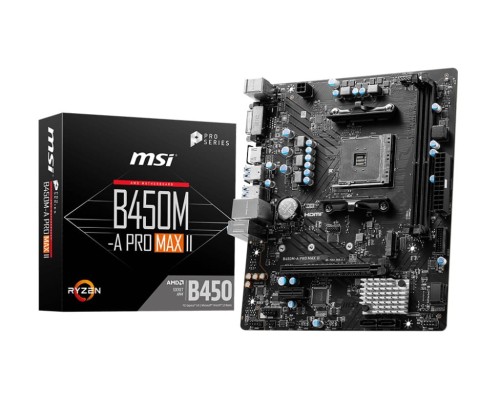 Płyta MSI B450M-A PRO MAX II /AMD B450/DDR4/SATA3/M.2/USB3.0/PCIe3.0/AM4/mATX - 1925168