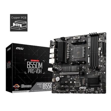 Płyta MSI B550M PRO-VDH /AMD B550/DDR4/SATA3/M.2/USB3.1/PCIe4.0/AM4/mATX - 1925184