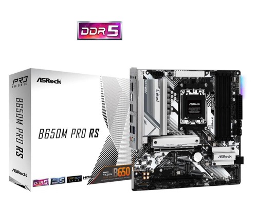 Płyta ASrock B650M PRO RS /AMD B650/DDR5/SATA3/M.2/USB3.1/PCIe4.0/AM5/mATX - 1925244