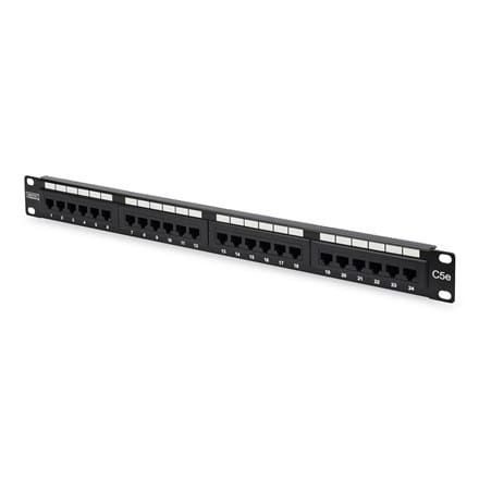 Patch panel DIGITUS 19" 24x RJ45 UTP kat. 5e 1U - 1930809
