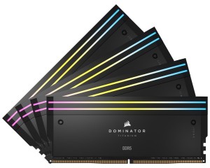 Corsair Dominator Titanium DDR5-6400, CL32, Intel XMP 3.0 - 64 GB Quad Kit, czarny