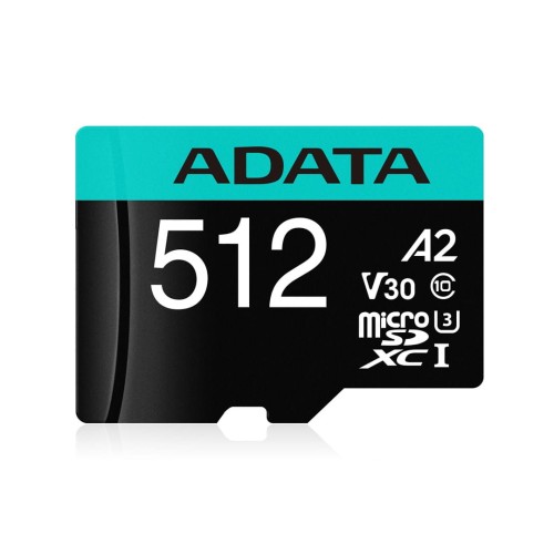 ADATA 512GB Premier Pro MICROSDXC, R/W up to 100/80 MB/s, with Adapter - 1922025
