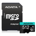 ADATA 512GB Premier Pro MICROSDXC, R/W up to 100/80 MB/s, with Adapter - 1922023