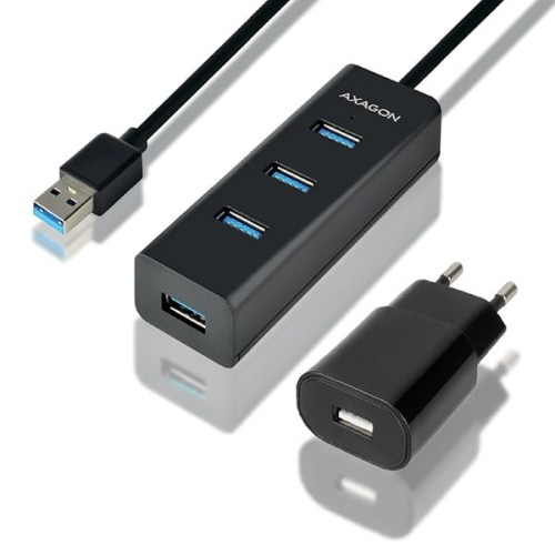 AXAGON HUE-S2BP hub USB-A, 4x USB 3.0, zasilacz zewnętrzny - 1,2 m, zasilacz - 1922596