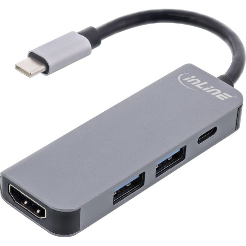 Koncentrator wielofunkcyjny InLine USB 3.2, 1x USB-C, 2x USB-A, HDMI, - 1922630