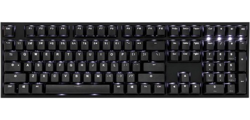 Ducky One 2 Backlit PBT Gaming Keyboard, MX Silver, White LED - Black - 1922837