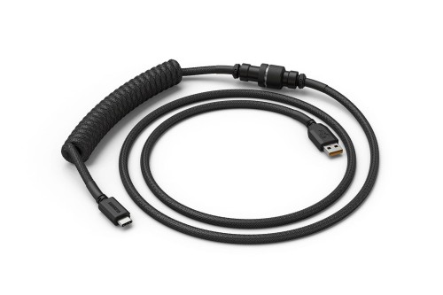 Glorious spiralny Phantom Black, USB-C do USB-A, 1.37m - czarny - 1922868
