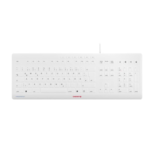 STREAM PROTECT WIRED GER/WHITE-GREY QWERTZ - 1923051