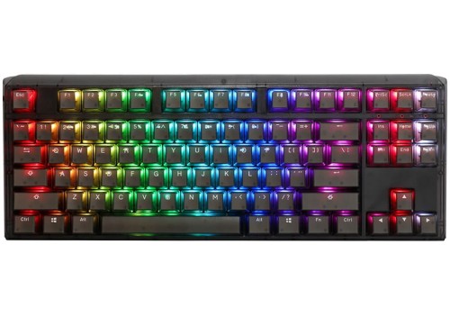 Ducky One 3 Aura Black TKL Gaming Keyboard, RGB LED - MX-Speed-Silver (US) - 1923065