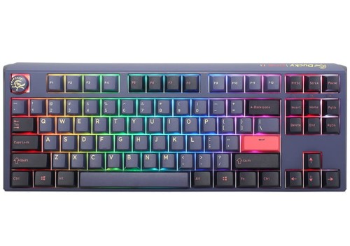 Ducky One 3 Cosmic Blue TKL Gaming Keyboard, RGB LED - MX-Silent-Red (US) - 1923092