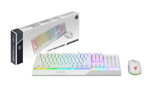 Zestaw klawiatura + mysz MSI VIGOR GK30 COMBO White - 1923378