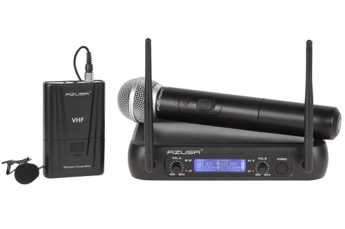 Mikrofon VHF 2 kanały WR-358LD (1 x mik. do ręki + 1x klip) - 1923428