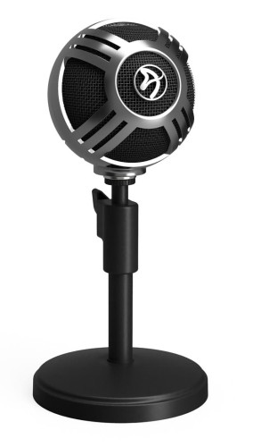 Arozzi Sfera mikrofon stołowy, USB - chrom - 1923454