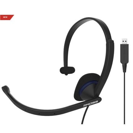 Koss | CS195 USB | Słuchawki | Przewodowe | Nauszne | Mikrofon | Czarny - 1923918