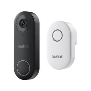 Reolink D340W - Wideodomofon 5 MP z dzwonkiem, Wi-Fi 2,4/5 GHz, wykrywanie osób, dwukierunkowe audio, współpracuje z rejestratorami NVR, biały